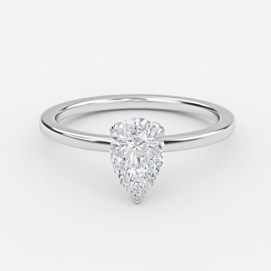 pear solitaire engagement ring