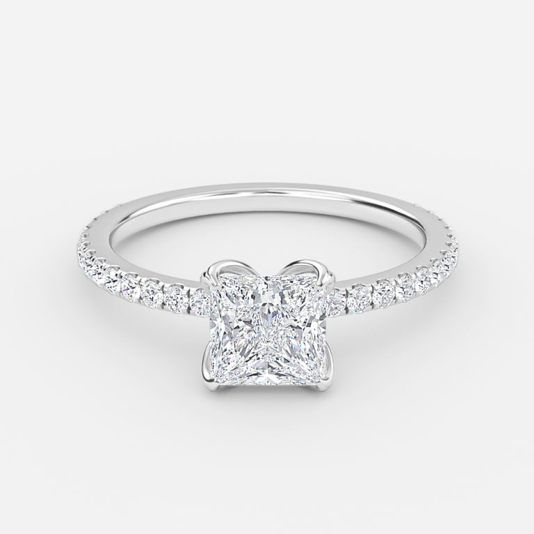 princess cut diamond wedding bands white gold