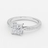 princess cut engagement ring diamond band