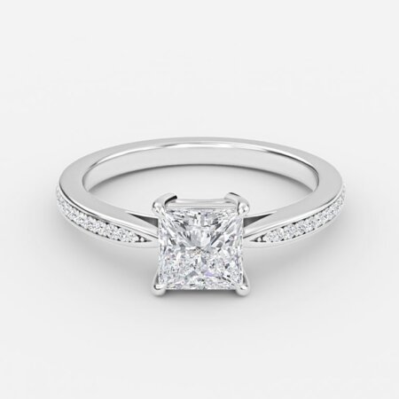 Fior Princess Diamond Band Engagement Ring
