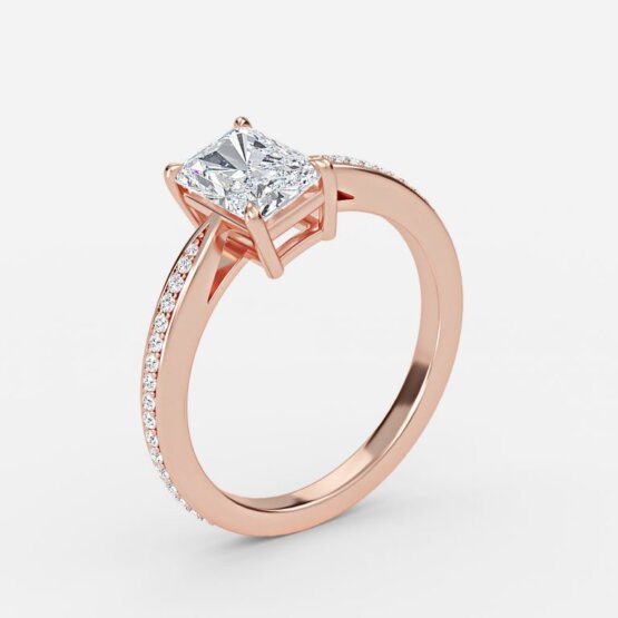 Fior Radiant Diamond Band Engagement Ring