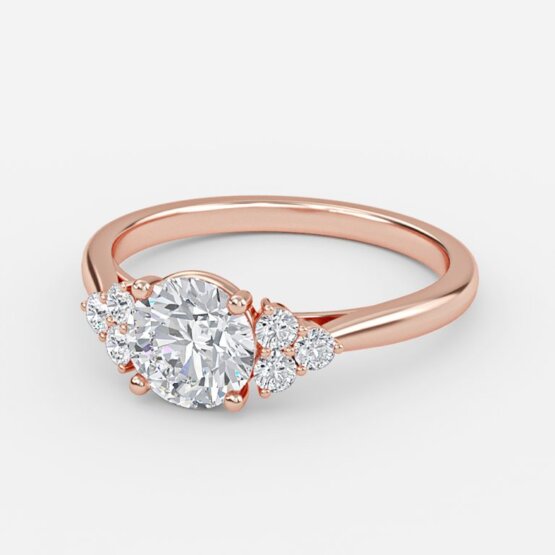 Anika Round Cluster Engagement Ring