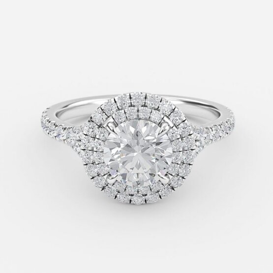 Aalia Round Halo Engagement Ring