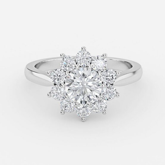 Rohini Round Cluster Engagement Ring
