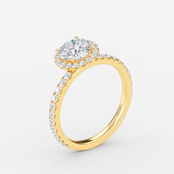 Lillian Round Halo Engagement Ring