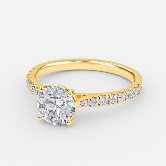 Aradia Round Diamond Band Engagement Ring