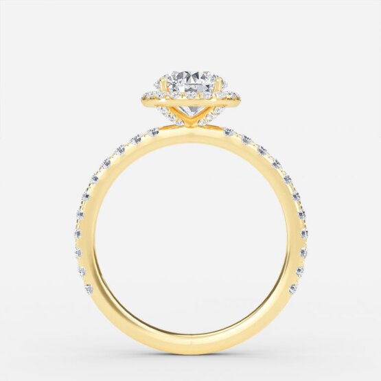 Lillian Round Halo Engagement Ring