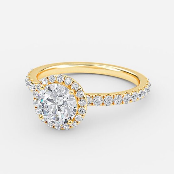 Lillian Round Halo Engagement Ring