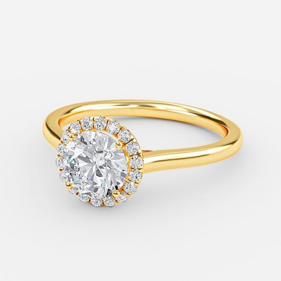 Levi Round Halo Engagement Ring