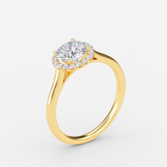 Levi Round Halo Engagement Ring
