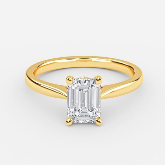 Violette Emerald Solitaire Engagement Ring