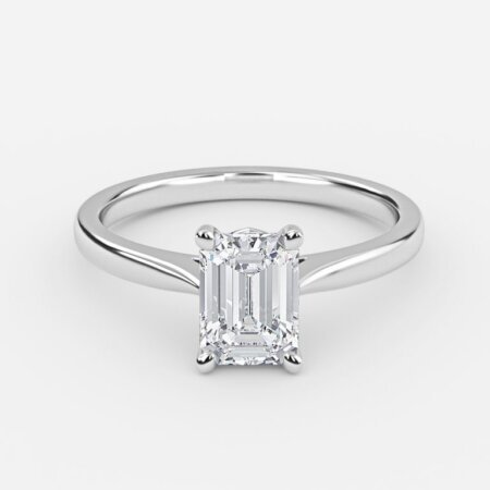 Violette Emerald Solitaire Engagement Ring