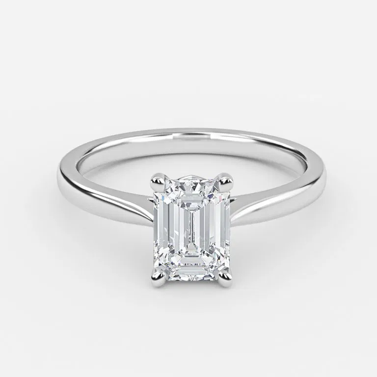 Esme Emerald Solitaire Lab Grown Diamond Engagement Ring