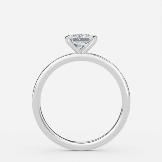 solitaire princess cut diamond ring