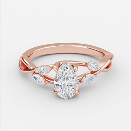 Aurora Pear Unique Engagement Ring
