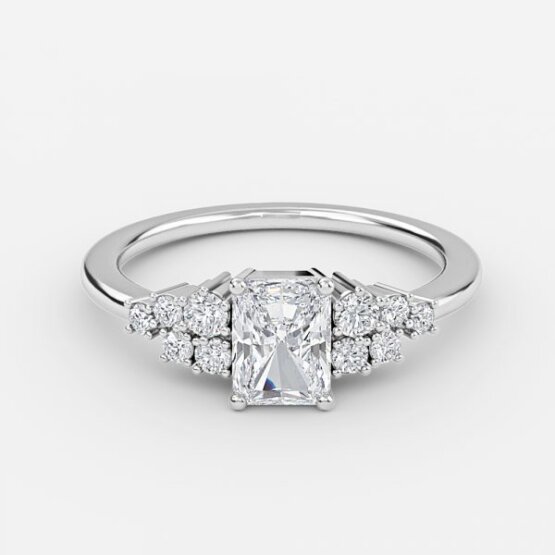 unique radiant engagement rings