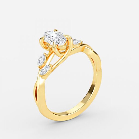 Aurora Marquise Unique Engagement Ring