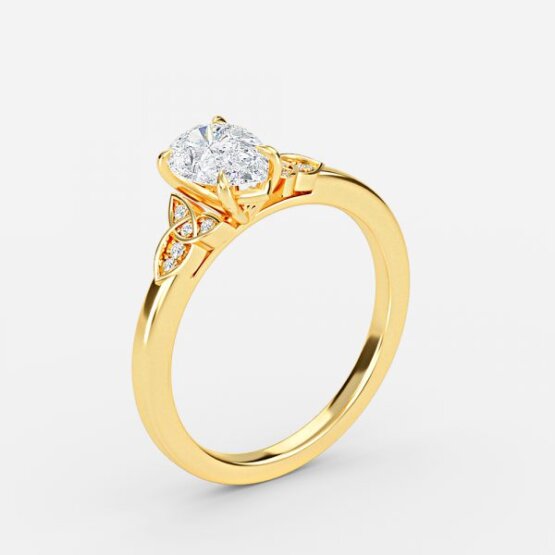 Jolie Pear Vintage Engagement Ring