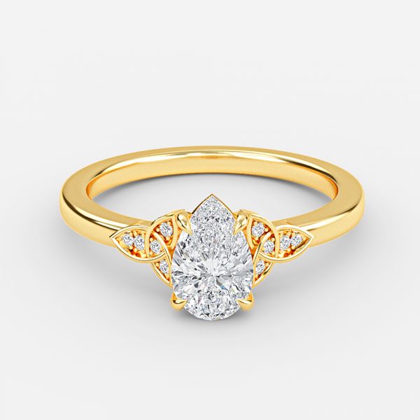 Jolie Pear Cut Lab Grown Diamond Vintage Inspired Ring