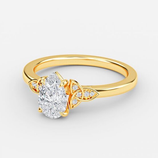 Jolie Pear Vintage Engagement Ring