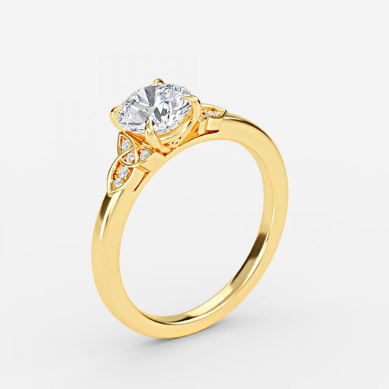 Jolie Round Vintage Engagement Ring