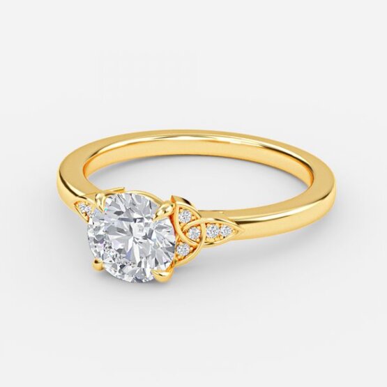 Jolie Round Vintage Engagement Ring