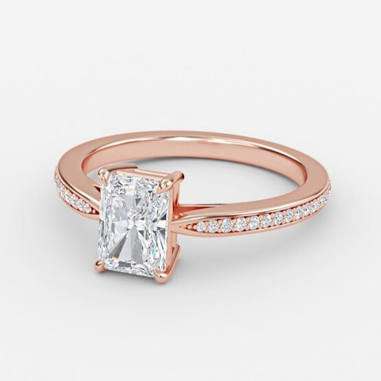 Fior Radiant Diamond Band Engagement Ring