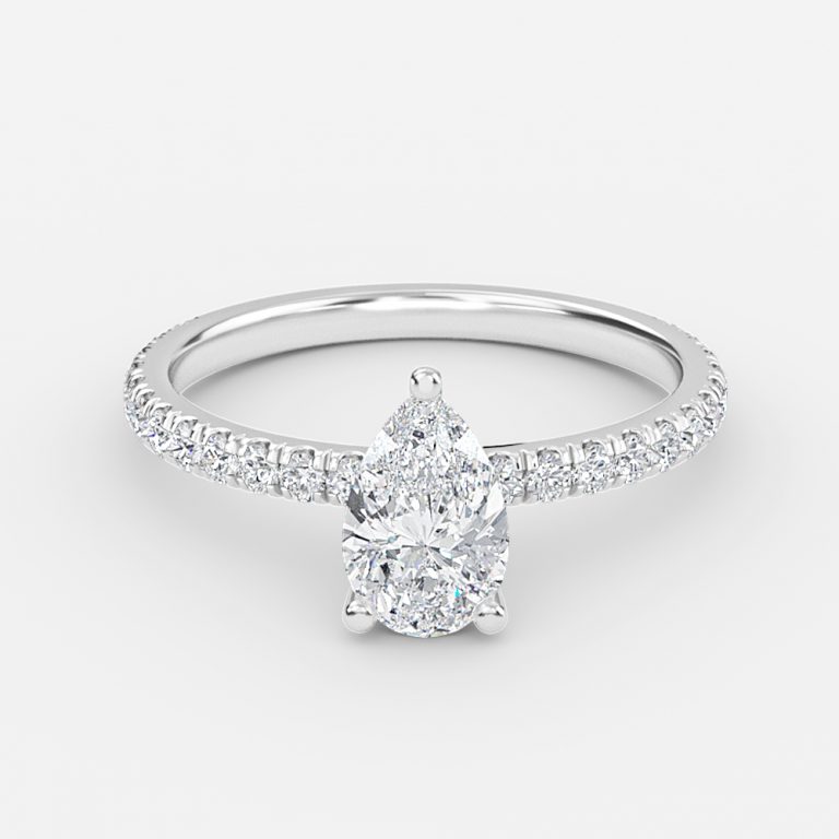 wedding band pear diamond