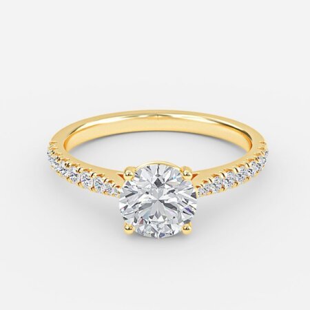 Aradia Round Diamond Band Engagement Ring