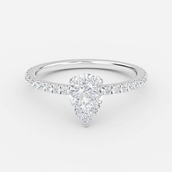 wedding bands for pear-cut engagement rings