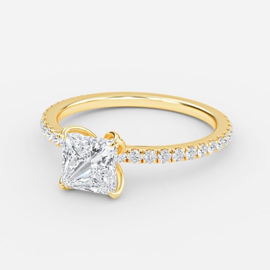 Moonlight Princess Diamond Band Engagement Ring