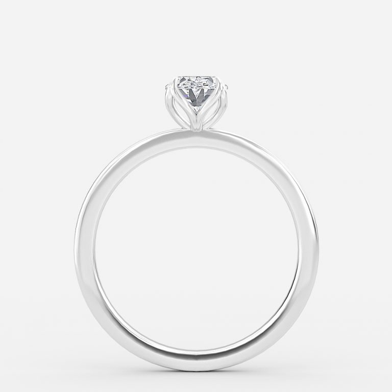 white gold oval solitaire engagement ring