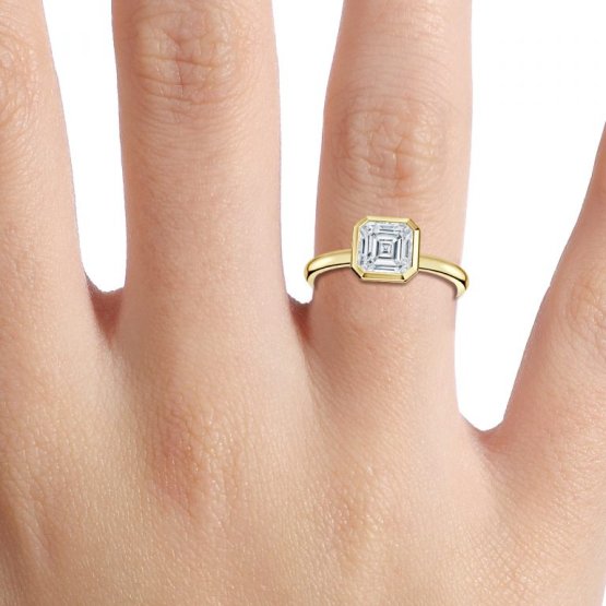 Aerin Asscher Bezel Engagement Ring
