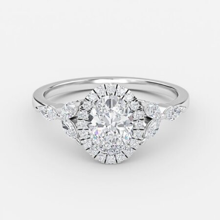 Francis Oval Halo Engagement Ring