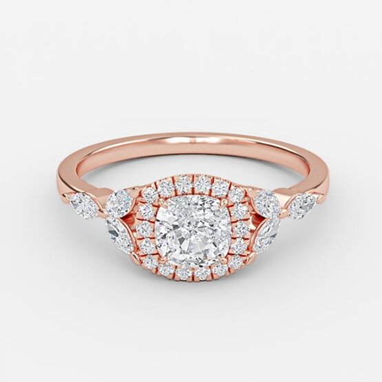 Francis Cushion Halo Engagement Ring