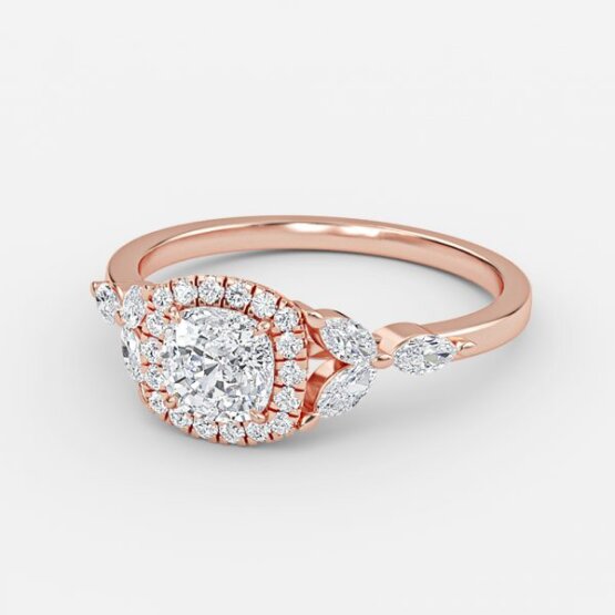 Francis Cushion Halo Engagement Ring