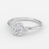 lab created three stone radiant diamonds engagement rings