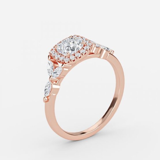 Francis Cushion Halo Engagement Ring