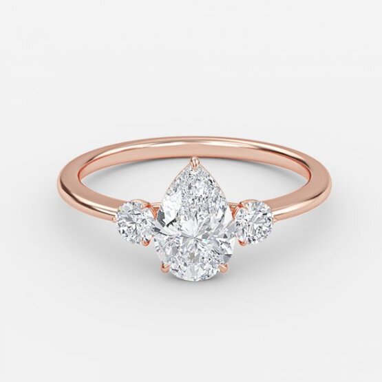 pear diamond ring rose gold