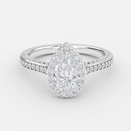 Ayana Pear Halo Engagement Ring