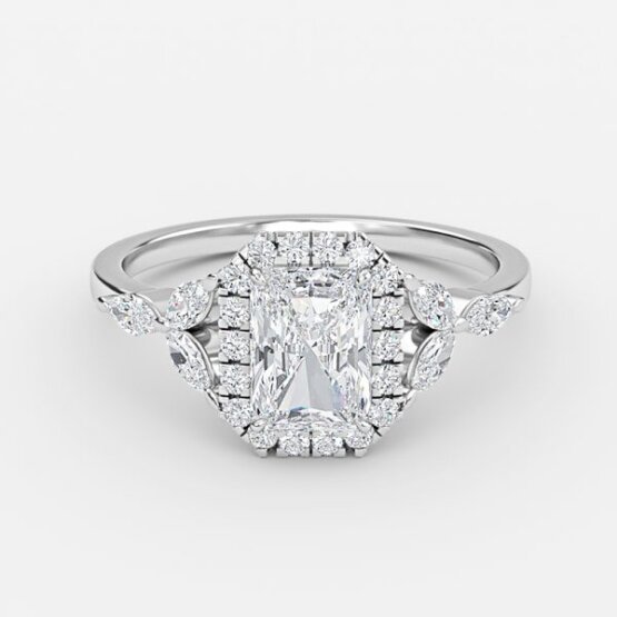 radiant diamond ring settings