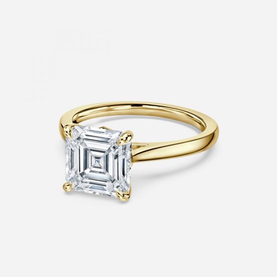 Violette Asscher Solitaire Engagement Ring