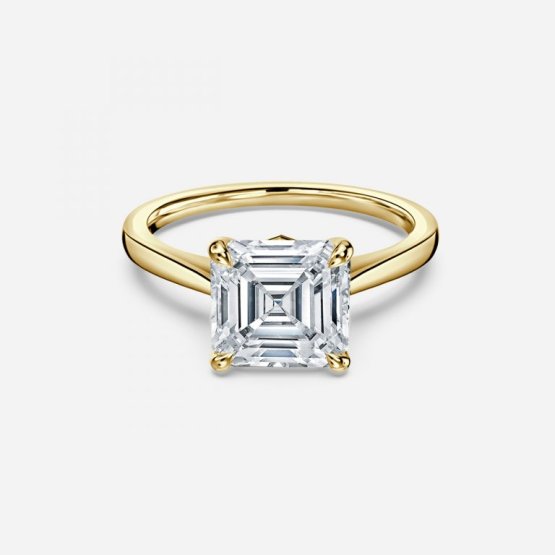 Violette Asscher Solitaire Engagement Ring