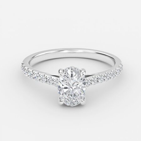 Versailles Oval Hidden Halo Engagement Ring