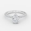 white gold pear diamond engagement ring