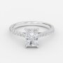 white gold radiant diamond engagement ring