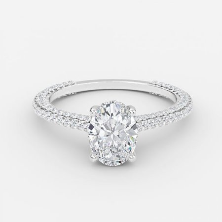 Iona Oval Hidden Halo Engagement Ring