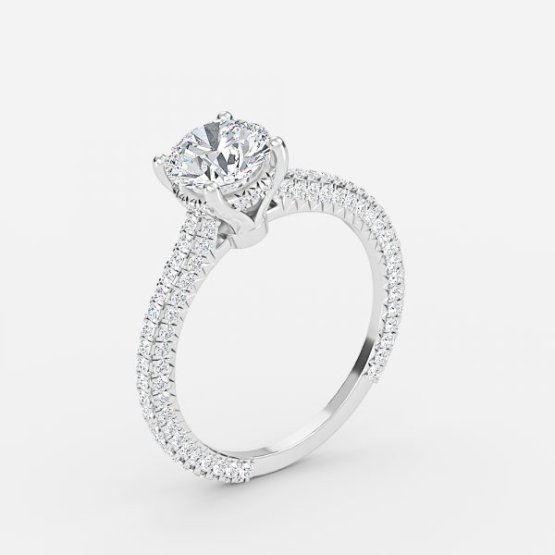 Iona Round Hidden Halo Engagement Ring