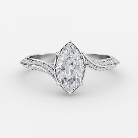 Aria Marquise Hidden Halo Engagement Ring