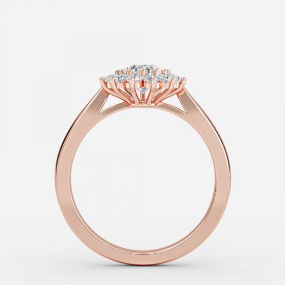 Rohini Pear Cluster Engagement Ring